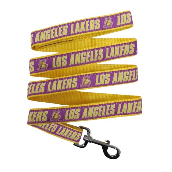 Pets First LA Lakers Dog Collar and Leash - Picture 4 of 14
